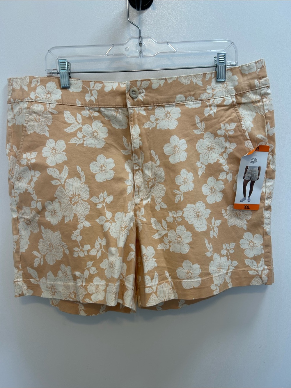 Jachs Tan Floral Print Bermuda Shorts